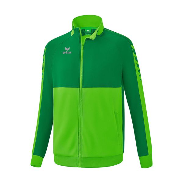 Kurtka robocza Erima Six Wings Junior w kolorze zielonym. Zielone kurtki męskie Erima, bez wzorów, sportowe, bez ramiączek, bez kaptura. Za 270.99 zł.