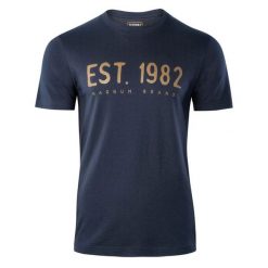 Koszulka męska Magnum Ellib - granatowa, Rozmiar XXL. T-shirty męskie MAGNUM, m, bez wzorów, z bawełny, bez kołnierzyka, bez ramiączek. Za 49.99 zł.