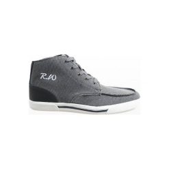 Szare eleganckie półbuty wysokie F10455. Szare eleganckie półbuty męskie ButyModne, z tkaniny, eleganckie, bez obcasa, bez zapięcia. Za 66.79 zł.