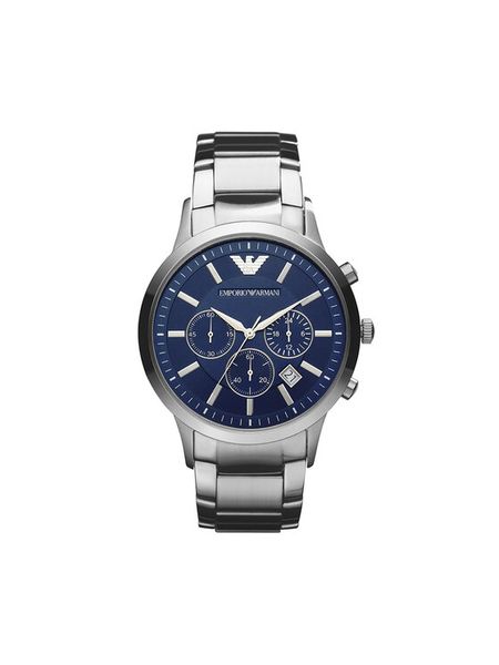 Emporio Armani Zegarek AR2448 Srebrny. Szare zegarki męskie Emporio Armani, srebrne. Za 1,019.00 zł.