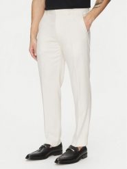 Michael Kors Spodnie garniturowe MK0SP01067 Écru Regular Fit. Eleganckie spodnie męskie Michael Kors, bez wzorów, z syntetyku. Za 489.99 zł.