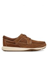 Clarks Półbuty Sailview Lace 26176971 Brązowy. Brązowe codzienne półbuty męskie Clarks, bez wzorów, z nubiku, bez obcasa, bez zapięcia. Za 389.99 zł.