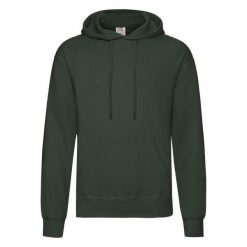Męska Klasyczna Bluza Z Kapturem. Zielone bluzy nierozpinane męskie Fruit of the Loom, l, bez wzorów, z kapturem. Za 80.99 zł.