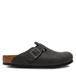 Klapki Birkenstock. Czarne klapki i japonki męskie Birkenstock, bez wzorów. Za 489.99 zł.