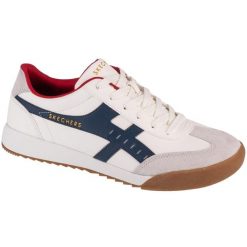 Męskie ZINGER MANZANILLA TOTALE Sneakersy Biały / Granatowy / Czerwony. Białe buty sportowe na co dzień męskie Skechers, m, bez wzorów, z gumy, casualowe, bez ramiączek, bez kaptura. Za 299.99 zł.