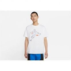 Koszulka sportowa męska Nike Oc 90. Białe t-shirty sportowe męskie Nike, l, bez wzorów, sportowe, bez ramiączek. Za 227.00 zł.