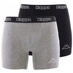 Kappa Bokserki 2-Pack Czarne/Szare XL - Komfort i Styl. Czarne bokserki męskie Kappa, m, bez wzorów, z bawełny. Za 35.90 zł.