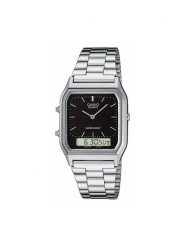 Casio Zegarek AQ-230A-1DMQYES Srebrny. Szare, analogowe zegarki męskie Casio, srebrne. Za 229.99 zł.