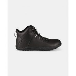 Uniseksowe wysokie buty outdoorowe barefoot Kilpi BARE LEATHER HIGH-U. Czarne buty trekkingowe męskie Kilpi, bez wzorów, bez zapięcia, trekkingowe. Za 783.53 zł.