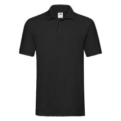 Męska Koszulka Polo Premium. Czarne koszulki polo męskie Fruit of the Loom, m, bez wzorów, bez kołnierzyka, bez ramiączek. Za 54.99 zł.