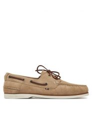 Tommy Hilfiger Półbuty Th Boat Shoe Core Suede FM0FM05387 Beżowy. Brązowe codzienne półbuty męskie Tommy Hilfiger, bez wzorów, ze skóry, bez obcasa, bez zapięcia. Za 269.99 zł.