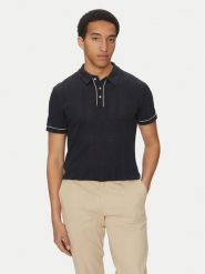 Marciano Guess Polo 5GHP07 6321A Granatowy Regular Fit. Niebieskie koszulki polo męskie Marciano Guess, l, z aplikacjami, z bawełny, bez kołnierzyka, bez ramiączek. Za 249.99 zł.