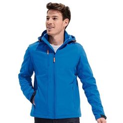 Kurtka Transformer Soft Shell Dla Dorosłych Unisex. Niebieskie kurtki męskie SOL'S, m, bez wzorów, sportowe, bez ramiączek, bez kaptura. Za 424.99 zł.