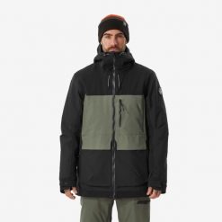 Kurtka snowboardowa męska Dreamscape SNB 500 ziprotect. Brązowe kurtki narciarskie i snowboardowe męskie DREAMSCAPE, na zimę, m, bez wzorów, z materiału, bez kaptura, narciarskie. Za 649.99 zł.