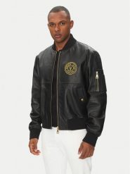 Versace Jeans Couture Kurtka skórzana 78GAVP06 Czarny Regular Fit. Czarne kurtki męskie Versace Jeans Couture, m, bez wzorów, z jeansu, bez ramiączek, bez kaptura. Za 2,689.00 zł.