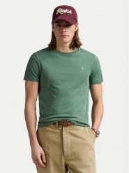 Polo Ralph Lauren T-Shirt 710671438432 Zielony Custom Slim Fit. Zielone koszulki polo męskie Polo Ralph Lauren, m, bez wzorów, z bawełny, bez kołnierzyka, bez ramiączek. Za 289.99 zł.