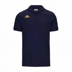 Polo Kappa Gastio. Niebieskie koszulki polo męskie Kappa, xl, bez wzorów, z bawełny, sportowe, bez kołnierzyka, bez ramiączek. Za 205.00 zł.