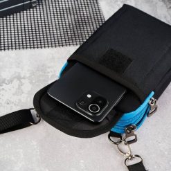 Lekka sportowa saszetka męska na ramię SP-03-BLUE. Niebieskie saszetki męskie NoName, bez wzorów. Za 70.17 zł.