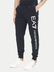 EA7 Emporio Armani Spodnie dresowe 7M000571 AF13512 MB149 Granatowy Regular Fit. Niebieskie spodnie dresowe męskie EA7 Emporio Armani, bez wzorów, z bawełny. Za 309.99 zł.