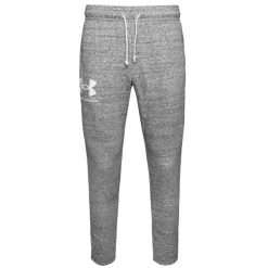 Spodnie Under Armour UA Rival Terry, Mężczyźni. Białe długie spodnie sportowe męskie Under Armour, bez wzorów, z bawełny, do piłki nożnej. Za 316.00 zł.
