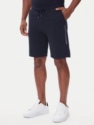 Tommy Hilfiger Szorty sportowe UM0UM03452 Granatowy Regular Fit. Niebieskie szorty sportowe męskie Tommy Hilfiger, bez wzorów, z bawełny, sportowe. Za 149.99 zł.