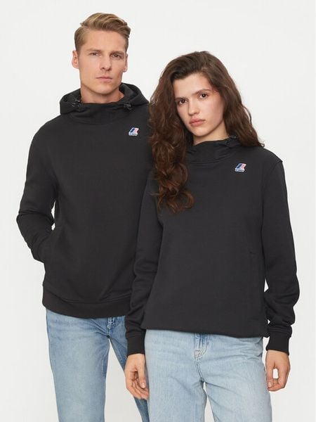 K-Way Bluza Le Vrai Durance K3123QW Czarny Regular Fit. Czarne bluzy nierozpinane męskie K-Way, m, bez wzorów, z bawełny, bez ramiączek, bez kaptura. Za 279.99 zł.