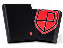 Portfel skórzany Peterson [DH] PTN MR-05-CN czarny. Czarne portfele męskie Peterson, bez wzorów, ze skóry. Za 77.99 zł.