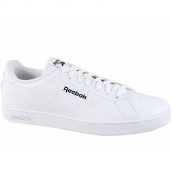 Buty do chodzenia męskie Reebok Court Clean. Białe buty sportowe na co dzień męskie Reebok, m, bez wzorów, z materiału, bez ramiączek, bez kaptura, trekkingowe. Za 282.00 zł.