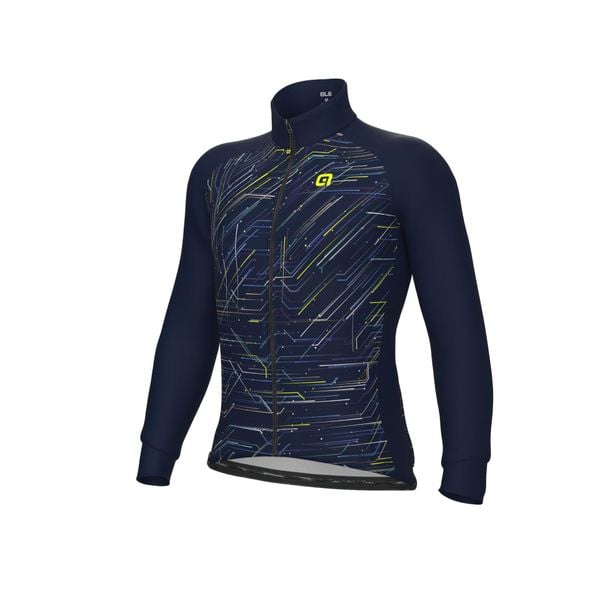 Kurtka rowerowa męska Alé Cycling Solid Byte. Niebieskie kurtki męskie ALÉ CYCLING, m, bez wzorów, bez ramiączek, bez kaptura. W wyprzedaży za 542.99 zł.