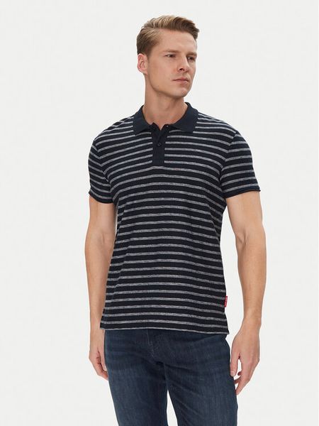 JOOP! Jeans Polo 15 JJJ-51Alaron 30045759 Granatowy Modern Fit. Niebieskie koszulki polo męskie JOOP! Jeans, m, bez wzorów, z bawełny, bez kołnierzyka, bez ramiączek. Za 249.99 zł.