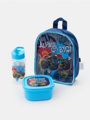 Zestaw: plecak, lunchbox oraz butelka Hot Wheels - wielobarwny. Plecaki męskie Sinsay, bez wzorów. Za 29.99 zł.