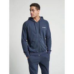 Kurtka z kapturem Hummel hmlisam zip. Niebieskie kurtki męskie HUMMEL, s, bez wzorów, sportowe, bez ramiączek, z kapturem. Za 214.50 zł.