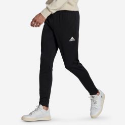 Entrada 22 Training Pants. Czarne długie spodnie sportowe męskie ADIDAS, bez wzorów, do piłki nożnej. Za 121.00 zł.