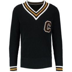 Calvin Klein SARET VARSITY Sweter black. Kardigany męskie marki Calvin Klein. W wyprzedaży za 374.50 zł.
