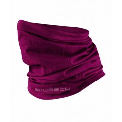 Komin trekkingowy z wełną merino unisex Brubeck. Fioletowe szaliki męskie Brubeck, bez wzorów, z elastanu. Za 72.99 zł.
