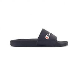 Klapki męskie Champion Rochester Varsity Slide. Niebieskie klapki i japonki męskie CHAMPION, bez wzorów, z materiału. Za 159.00 zł.