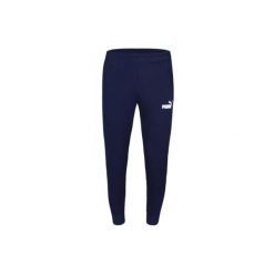 Puma Essentials Slim Pant, męskie spodnie dresowe, Granatowe. Niebieskie buty do biegania męskie Puma, bez wzorów, z bawełny, bez zapięcia, do biegania. W wyprzedaży za 133.95 zł.