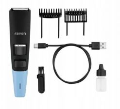 Trymer RAVEN Trymer Raven EST010 do włosów i brody 2 nasadki 90min. Golarki męskie RAVEN. Za 195.80 zł.