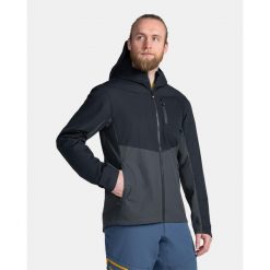 Męska kurtka outdoorowa Kilpi SONNA-M. Czarne kurtki męskie Kilpi, m, bez wzorów, sportowe, bez ramiączek, bez kaptura. Za 422.05 zł.