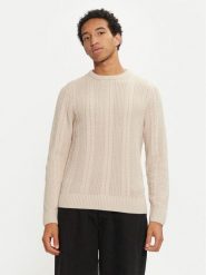 Jack & Jones Sweter 12261436 Beżowy Regular Fit. Brązowe kardigany męskie Jack & Jones, l, bez wzorów, z syntetyku, bez ramiączek. Za 109.99 zł.