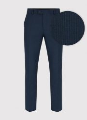 PAKO LORENTE – Granatowe spodnie garniturowe. Niebieskie eleganckie spodnie męskie Pako Lorente, bez wzorów, z elastanu. Za 399.99 zł.