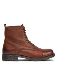 Jack&Jones Kozaki 12241142 Brązowy. Brązowe buty zimowe męskie Jack&Jones, bez wzorów, ze skóry, bez obcasa, bez zapięcia. Za 499.99 zł.