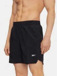 Reebok Szorty sportowe 112634 Czarny Regular Fit. Czarne szorty sportowe męskie Reebok, bez wzorów, z syntetyku, sportowe. Za 139.99 zł.