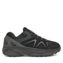 Trekkingi Merrell. Czarne buty trekkingowe męskie Merrell, bez wzorów, sportowe, bez obcasa, bez zapięcia. Za 329.99 zł.