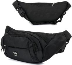 Beltimore Saszetka nerka UNISEX kodura pojemna solidna czarna C28. Czarne saszetki męskie Beltimore, bez wzorów. Za 35.99 zł.