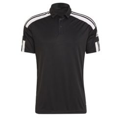 Koszulka polo do piłki nożnej męska Adidas Squadra 21 Polo z krótkim rękawem. Białe koszulki polo męskie ADIDAS, m, bez wzorów, sportowe, bez kołnierzyka, bez ramiączek. Za 127.65 zł.