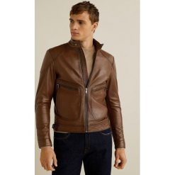 Mango Man - Kurtka skórzana Biker. Kurtki męskie marki Mango Man. W wyprzedaży za 599.90 zł.