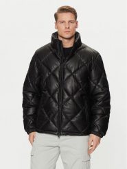 HUGO Kurtka z imitacji skóry Borin2441 50524237 Czarny Slim Fit. Czarne kurtki męskie Hugo, l, bez wzorów, ze skóry, bez ramiączek, bez kaptura. Za 1,189.00 zł.