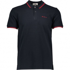 Koszulka polo w kolorze czarnym. Czarne koszulki polo męskie Ben Sherman, z haftami, z bawełny, polo. W wyprzedaży za 108.95 zł.