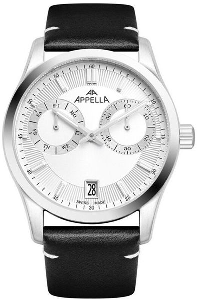 Zegarek męski Appella L70009.5213QF czarny. Czarne zegarki męskie Appella. Za 1,570.00 zł.